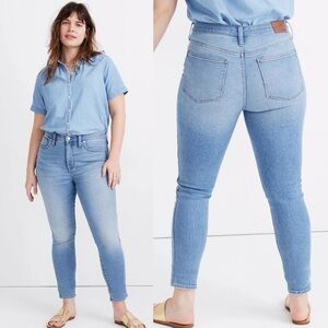 Madewell 10" High-Rise Skinny Crop Jeans in Horne Wash‎ size 28 style AJ179